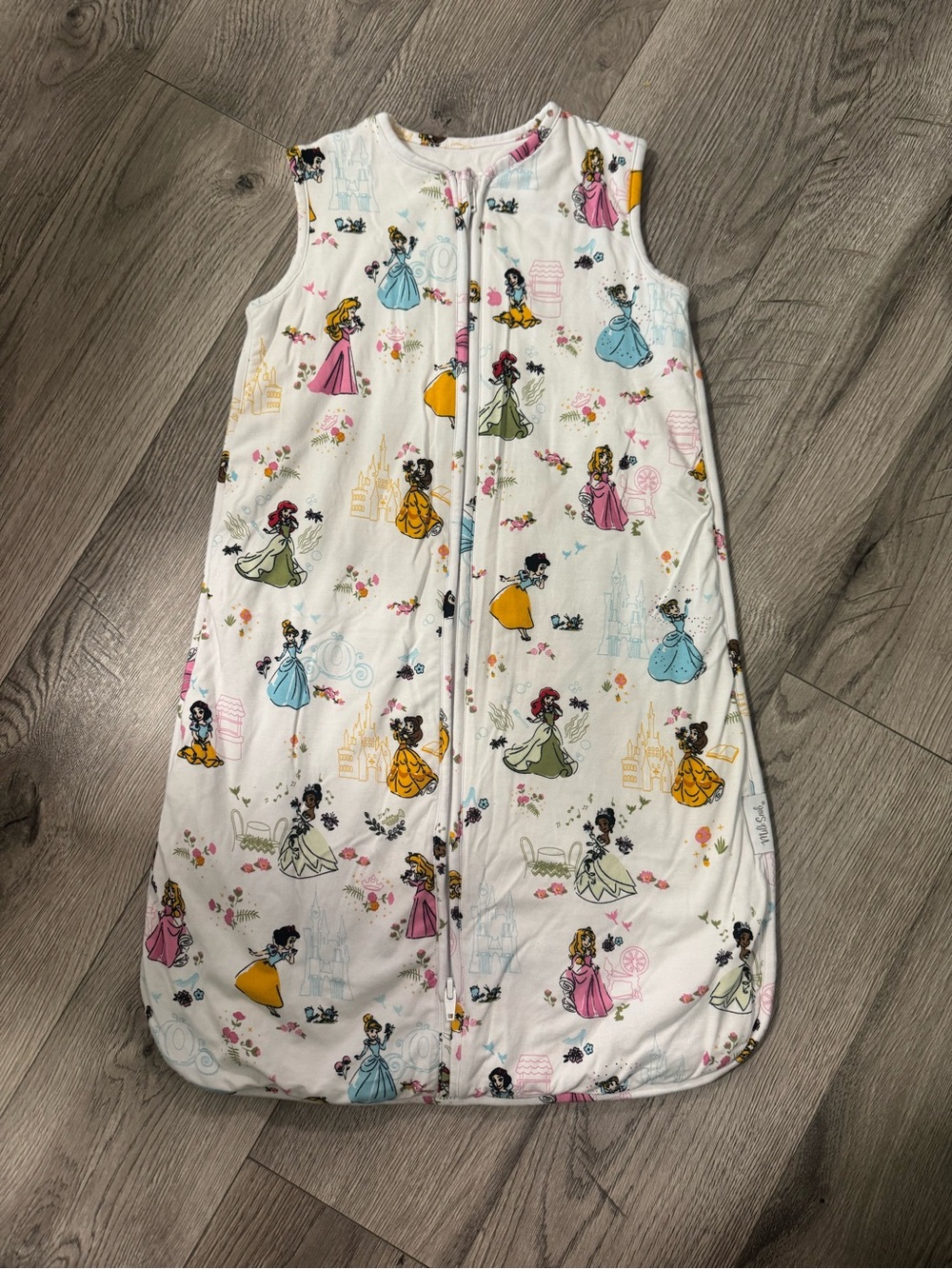 White Princess Print Sleep Sack for Kids - Cozy Girls' Pajama Sack